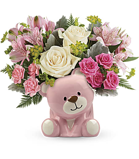 Precious Pink Bear Bouquet